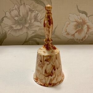 Hand Crafted Marbled Ceramic Bell - 6 3/4” by 3 1/8”